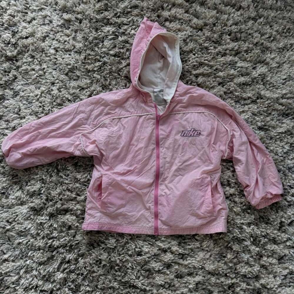 Nike Vintage Windbreaker Jacket Size MEDIUM (6) Pink Nylon
